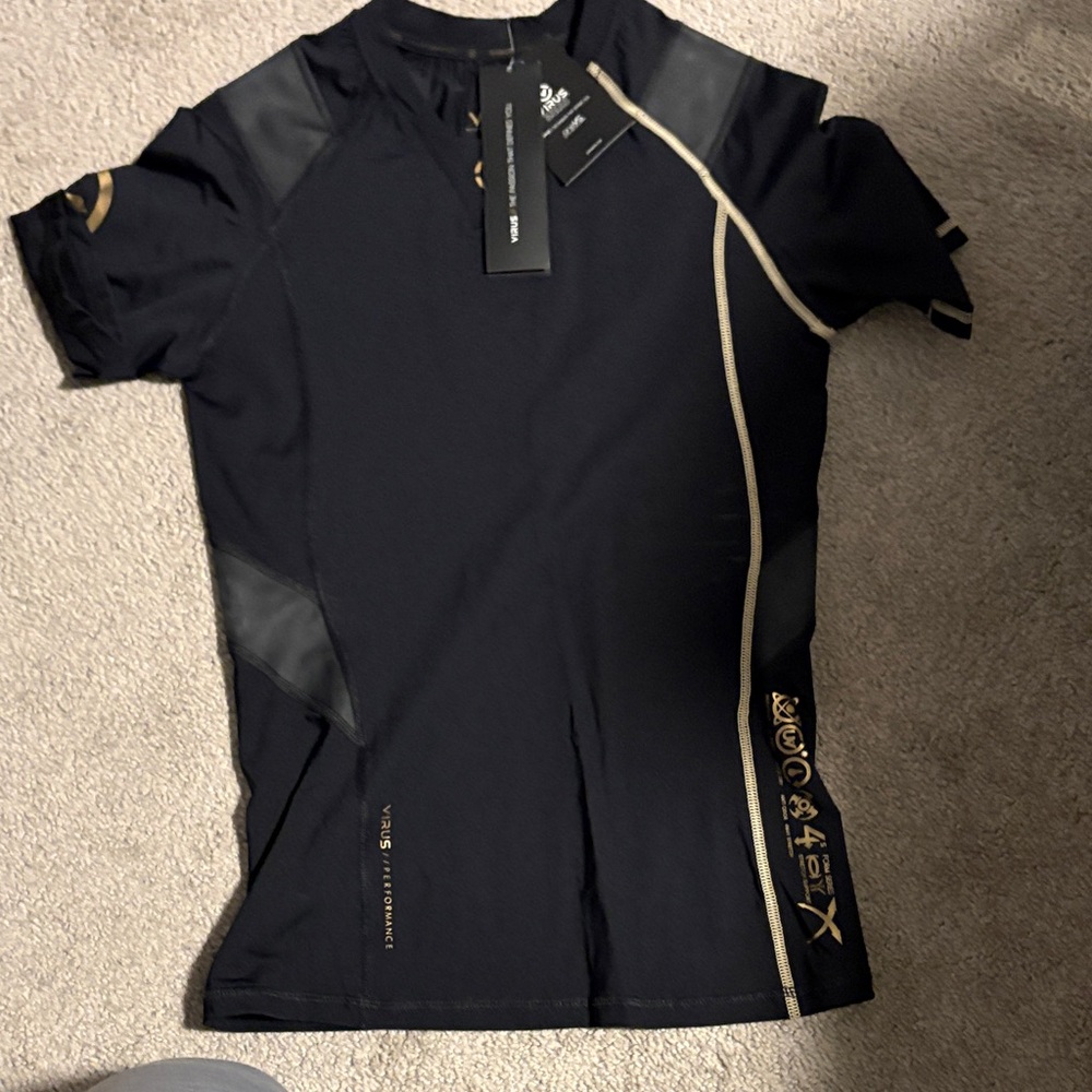 Virus Black Athletic Men's Shirt